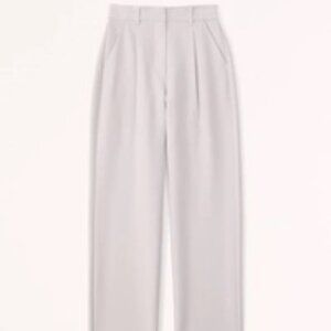Abercrombie Curve Love Tailored Relaxed Straight Pants- Beige size 27